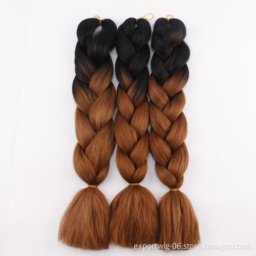 Private Label Synthetic Hair Ombre Braiding Hair Extensions Jumbo Attachments Crochet Braids Synthetic Braiding Hair Extensions